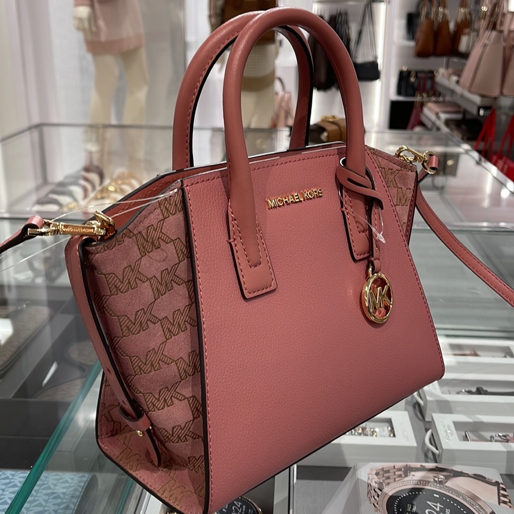 Michael Kors Avril Small Signature PVC Top Zip Satchel Crossbody Bag
Rose - Picture 3 of 16